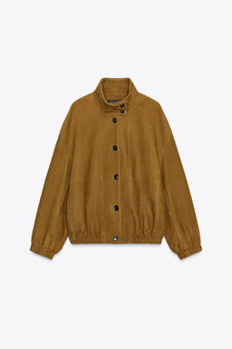 LEATHER BOMBER JACKET ZW COLLECTION LIMITED EDITION - Zara фото 4