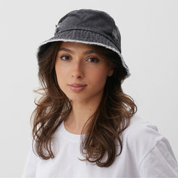 Панама унисекс MINAKU джинсовая, чёрная, размер 56-58