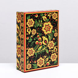 Цена за 5 шт. Коробка картонная без окна Хохлома, 21 х 15 х 7 см