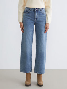 Wideleg Kad?n Jean Pantolon