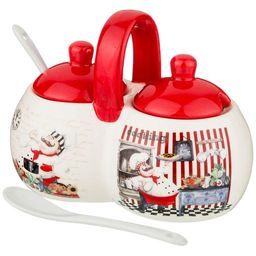 БАНКА ДЛЯ СЫПУЧИХ ПРОДУКТОВ КОЛЛЕКЦИЯ BELLISSIMO 2*250 МЛ + 2 ЛОЖКИ 16,4*9,6*12,3 СМ - Lefard фото 3