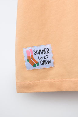 CAMISETA MANGA RANGL?N COLOR BLOCK / Naranjas - Zara фото 4