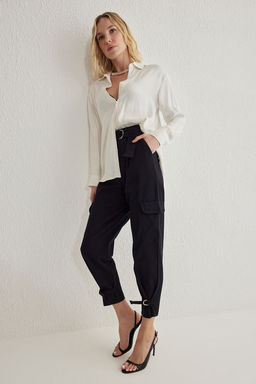 TRENDYOLMILLA Tas Kemerli Kargo Dokuma Pantolon TWOSS21PL0138 фото 7