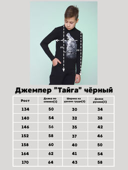 Джемпер Тайга черный Ладошки  фото 5