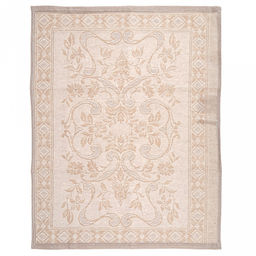 Полотенце кухонное 45х60см "Традиция, беж", жаккард/пестроткань: лен 51% хлопок 49%, плотность 220г/м2, упаковка: на картоне, "Домашняя мода" (Россия)