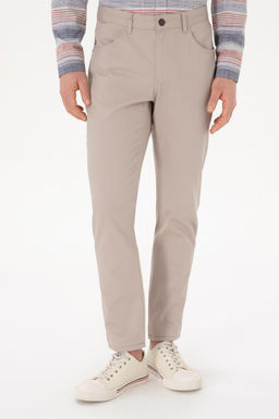 Erkek Ta_ Slim Fit Kanvas Pantolon