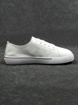 05-PDXL135-1 WHITE Кеды белые (натуральная кожа)