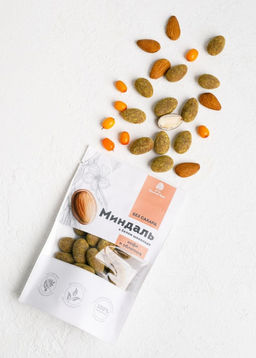 Миндаль в белом шоколаде без сахара с кофе и облепихой, 60 г - Сибирский кедр фото 3