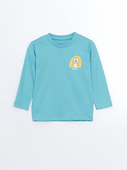 Bisiklet Yaka Bask?l? Erkek Bebek Ti??rt