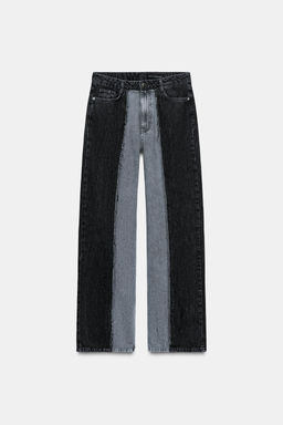 Z1975 WIDE-LEG HIGH-WAIST COMBINED JEANS - Zara фото 14