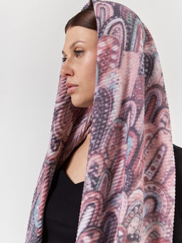 Большой, мягкий, тонкий и очень нежный двусторонний палантин с рисунком - Tantino фото 7