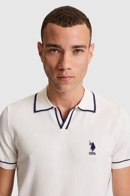 Erkek Krem Slim Fit Polo Yaka Triko TiЕГrt - U.s. polo assn фото 2