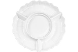 Менажница 28*28*3,5 см Цветок цельная 4 секции + деревянная вставка - Elan gallery фото 17