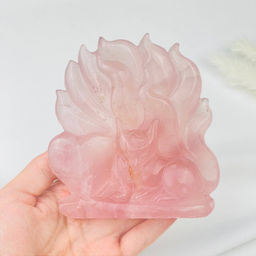 Лиса "Кицунэ" из Розового кварца