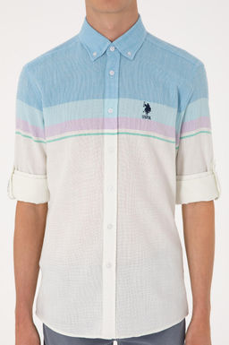 Erkek Mavi Uzun Kollu G_mlek Sepette S_rpriz _ndirim - U.s. polo assn фото 6