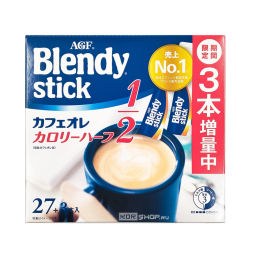 Растворимый кофе с молоком и пониженным содержанием сахара, низкокалорийный Стик/Stick Blendy AGF, Япония, 162 г Акция