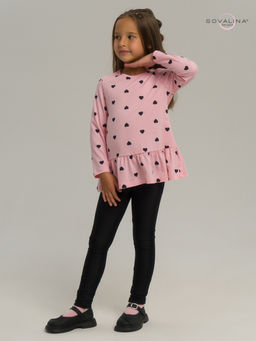Костюм Алиса черные сердечки на розовом-черная - Sovalina фото 14