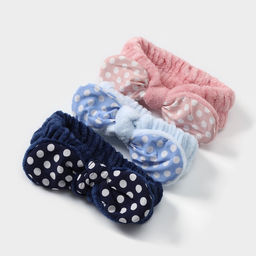 Повязка для умывания «Горошек», цвет МИКС