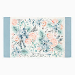 Полотенце Этель Christmas flowers 40х73 см, СОРТ 2, 100% хл, саржа 190 гр/м2  фото 2