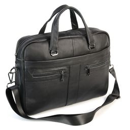 Мужская кожаная сумка-портфель 9023 Блек