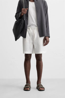 100% LINEN BERMUDA SHORTS - Zara фото 11