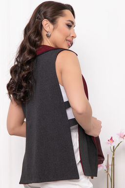 Жилет Эффектное появление (грей/бордо) Б6093 - Lt collection фото 2