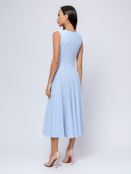 УЦЕНКА. Платье голубое длины миди без рукавов - 1001dress фото 6