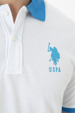 Мужская белая футболка с воротником-поло - U.s. polo assn фото 7
