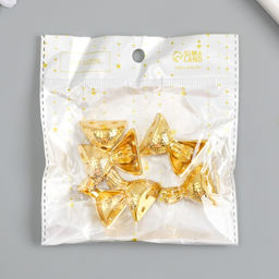 Цена за 8 шт. Уголок (ножка) для шкатулки металл "Царская лапа" золото 2,9х2,6 см