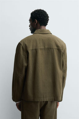 TEXTURED OVERSHIRT WITH POCKETS - Zara фото 3