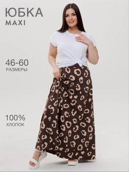 Юбка женская Ю-13 (кулирка) Коричневая - Elenatex фото 14