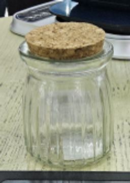 Банка для специй с бамбуковой пробкой / RB200 /уп 120/рельефная