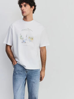 Футболка с принтом из 100% хлопка ZR2605043403-5 / Zarina