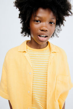 STORIESZ - CAMISA 100% LINO / Amarillo