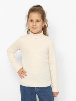 CRB wear/CWJG 63714-13-390 Водолазка для девочки,бежевый меланж/Ex.Cherubino  фото 2