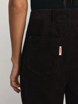 Брюки из вельвета с контрастными подворотами / Zarina  фото 6