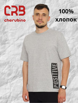 CRB wear/CSSM 60278-11 Футболка мужская,серый меланж/Ex.Cherubino