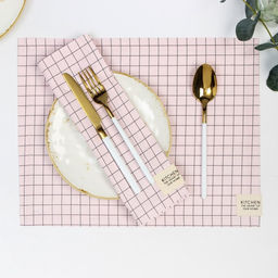 Набор салфеток Этель Клетка 30х40 см - 2 шт, 80% хл, 20% пэ, сатин 110 г/м2