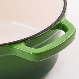 40625 Кастрюля чугун 2,3 л эмаль/покрытие зелёная MB (х4) - Mayer&boch фото 4