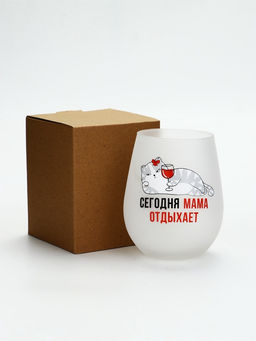 Стакан стеклянный Мама отдыхает, 620 мл
