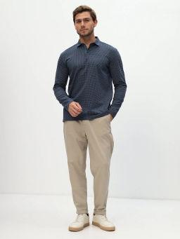 Джемпер мужской с воротником поло GREG G155-TD1246-LT6954 (синий)  фото 6