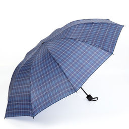 Зонт механический «Клетка», 4 сложения, 10 спиц, R=52/60 см, d=104 см, МИКС