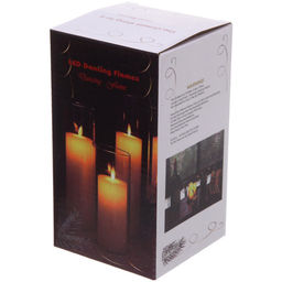 Цена за 4 шт. Сувенир с подсветкой "Свеча - Ночной огонь" 7,5*12,5 см (работает от батареек 3 ААА)
