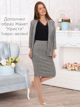 Юбка "Лайма" (черн-зелен)