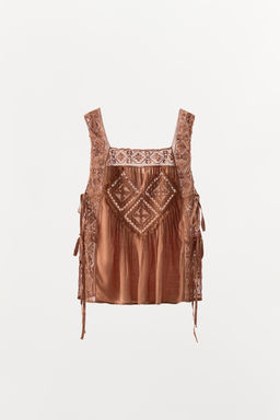 LIMITED EDITION ARGYLE LACE TOP - Zara фото 5
