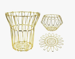 Удивительная Фруктовница металлическая складная ваза для фруктов, золото - Aopen фото 4