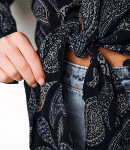 Блуза #КТ2580 (1)-1, тёмно-синий - Dommod фото 5