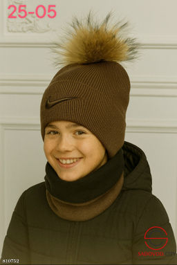 Набор 2в1 шапка внутри подкладка флис - Bruno фото 7