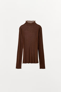 CAMISETA LISA CON LYOCELL / Marr?n