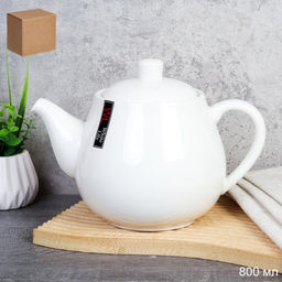 Чайник заварочный 800 мл ПАРА Классика форма офис Белый / GA5-TP /уп 6/24/ со стикером 713946